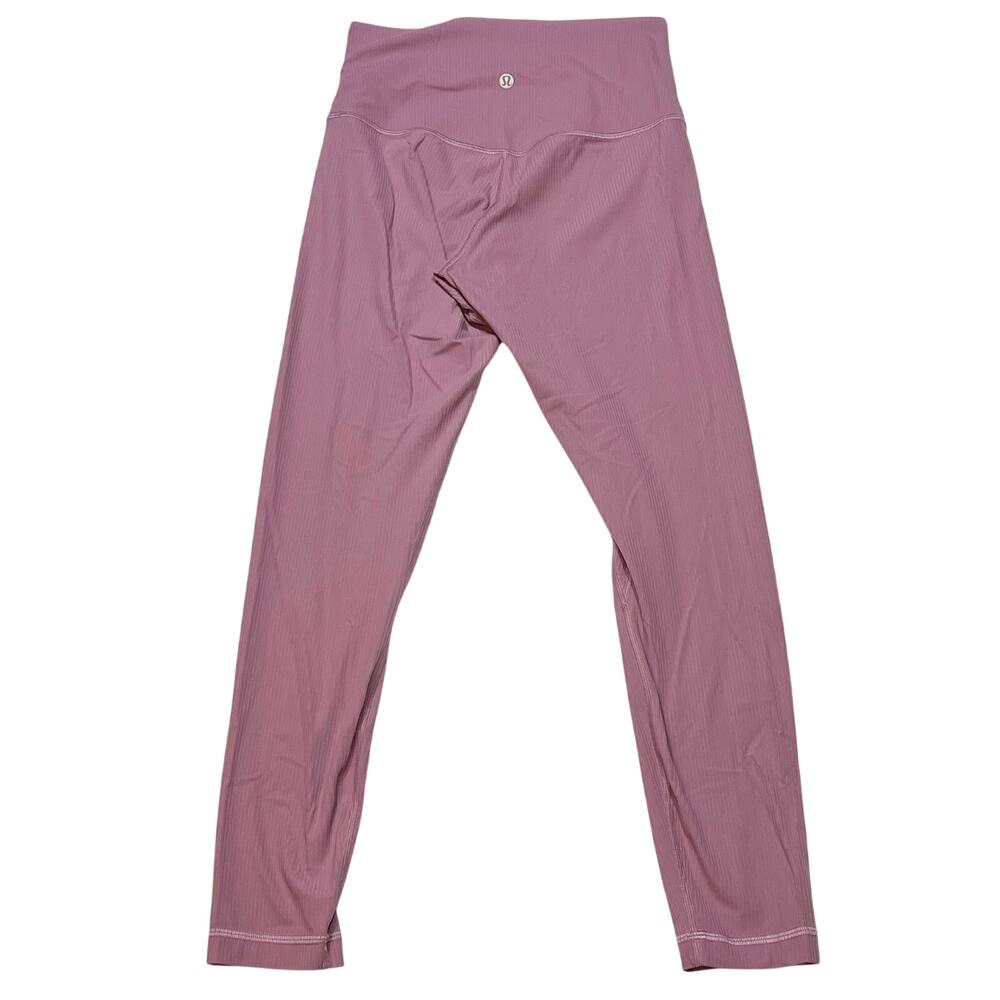 Lululemon Align Ribbed High Rise Pant 25 Velvet Dust Pink Leggings Size 6 - Picture 2 of 6